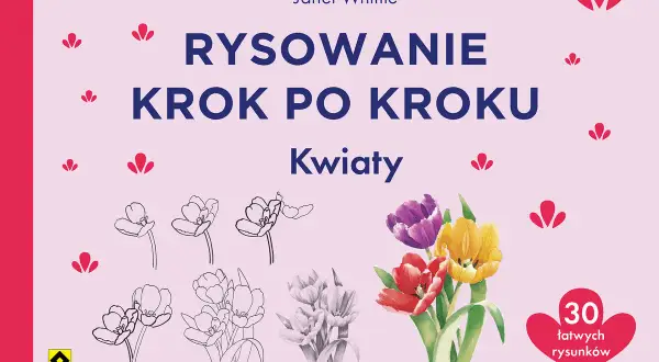 Jak narysować kwiaty w wazonie krok po kroku: ilustracje z poradnika Janet Whittle.